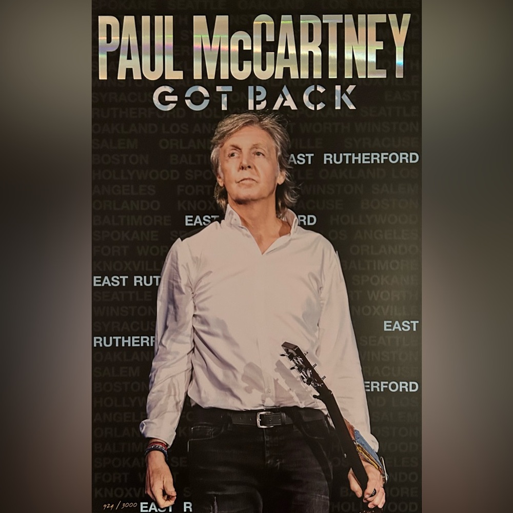 NEW!! Paul McCartney Got Back Tour Limited Edition Numbered VIP Lithograph
